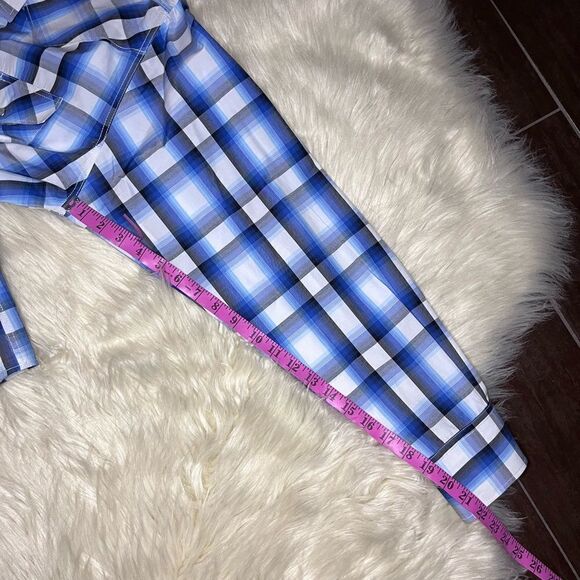 Rodeo Blue plaid pearl snap button down sz XL - Picture 8 of 8